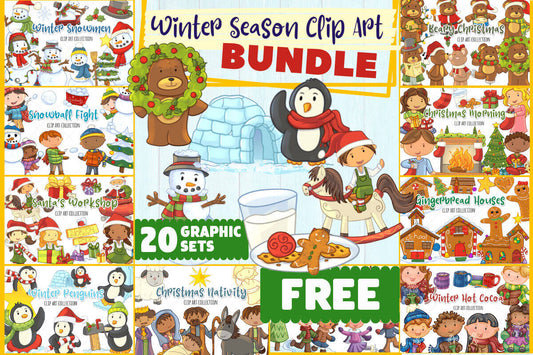 Winter Season Clip Art Bundle